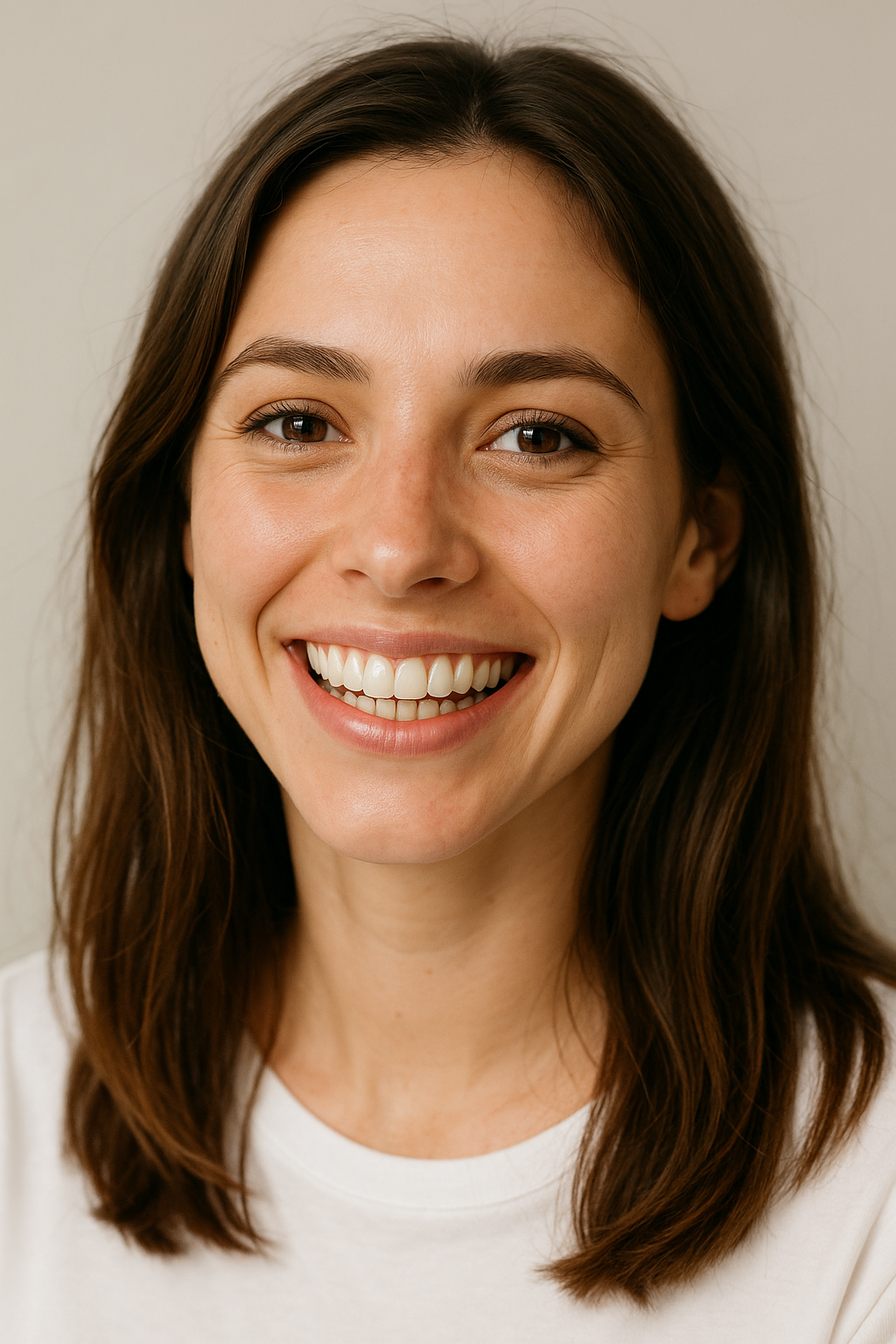 Ženský úsměv s přirozeně bílými zuby – domácí bělení zubů