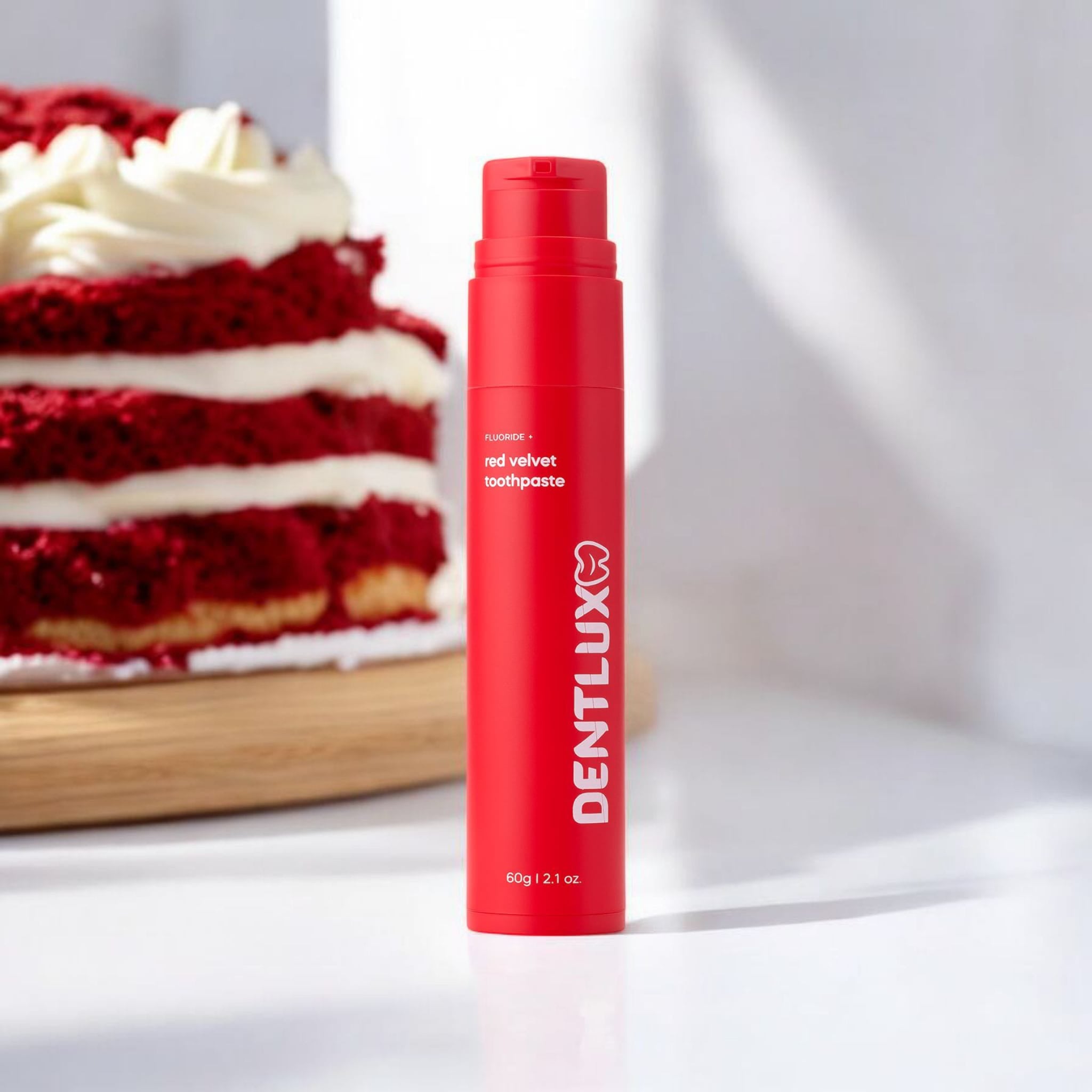Dentlux ochucená zubní pasta Red velvet - Dentlux