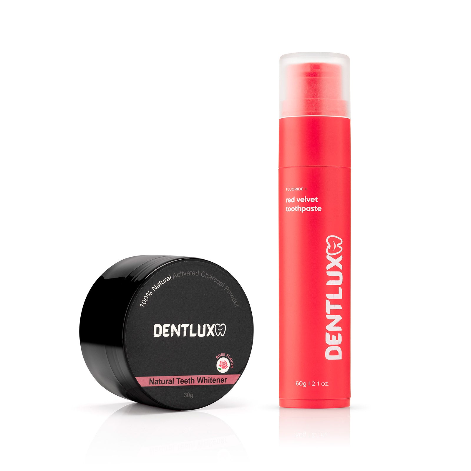 Dentlux bělící pudr na zuby + ochucená zubní pasta - Dentlux