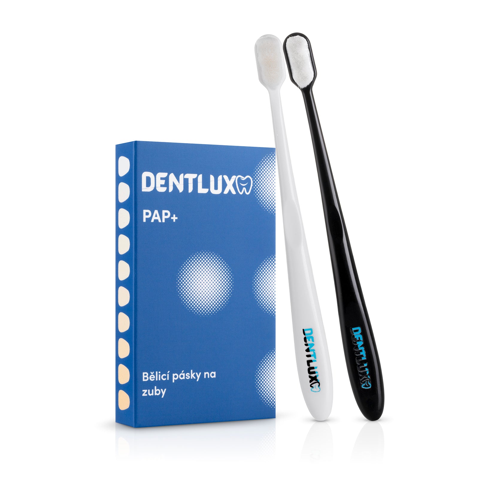Dentlux PAP+ Bělící pásky na zuby + 2x nanokartáček - Dentlux