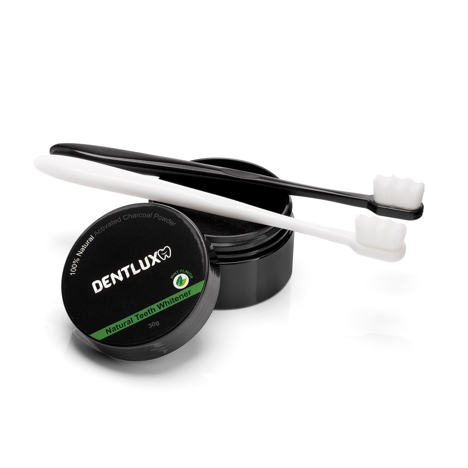 Dentlux bělící pudr na zuby + 2x nanokartáček - Dentlux