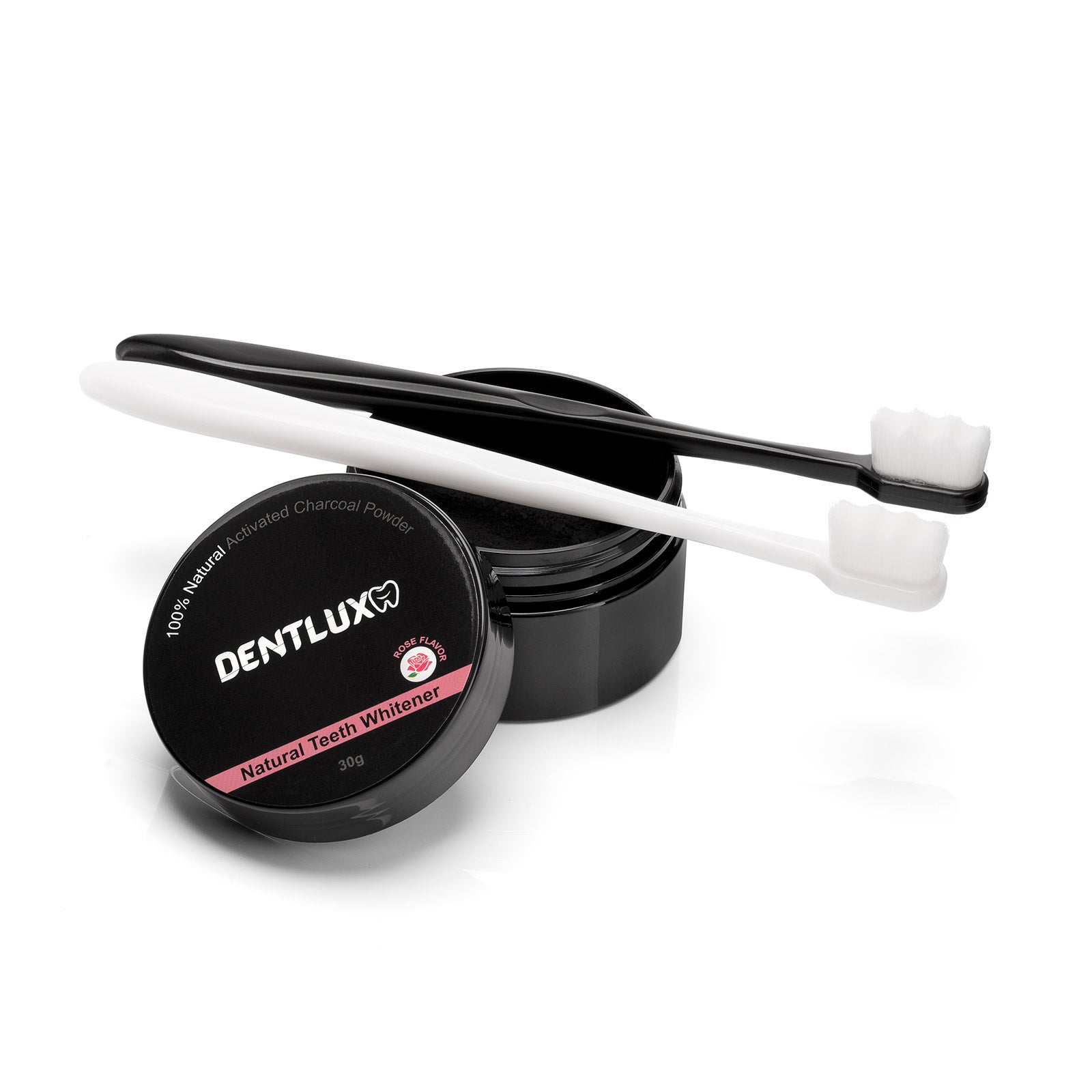 Dentlux bělící pudr na zuby + 2x nanokartáček - Dentlux